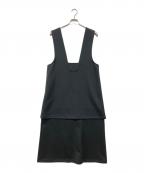 nagonstansナゴンスタンス）の古着「layered jumper-skirt」｜ブラック