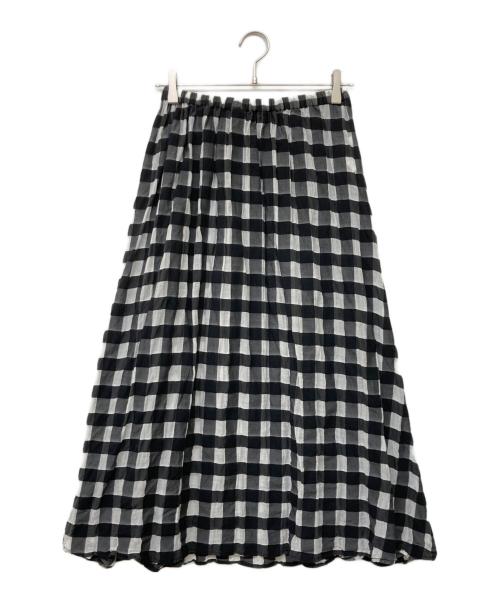 Spick and Span（スピックアンドスパン）Spick and Span (スピックアンドスパン) シアーギンガムチェックスカート ブラック サイズ:36の古着・服飾アイテム