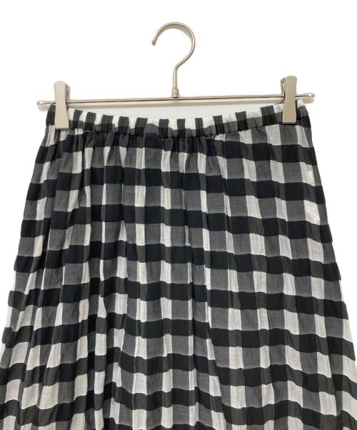 Spick and Span（スピックアンドスパン）Spick and Span (スピックアンドスパン) シアーギンガムチェックスカート ブラック サイズ:36の古着・服飾アイテム