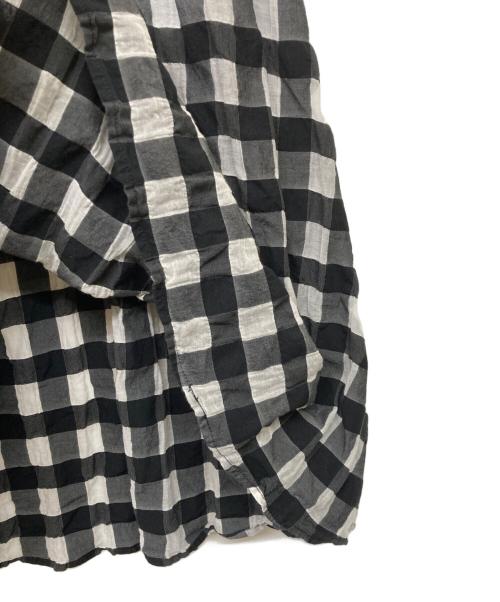 Spick and Span（スピックアンドスパン）Spick and Span (スピックアンドスパン) シアーギンガムチェックスカート ブラック サイズ:36の古着・服飾アイテム