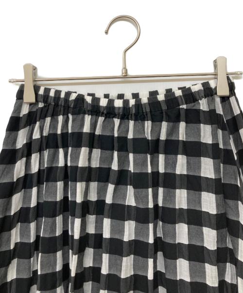 Spick and Span（スピックアンドスパン）Spick and Span (スピックアンドスパン) シアーギンガムチェックスカート ブラック サイズ:36の古着・服飾アイテム