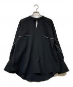 PUBLIC TOKYOパブリックトウキョウ）の古着「ケープスリーブブラウス」｜ブラック