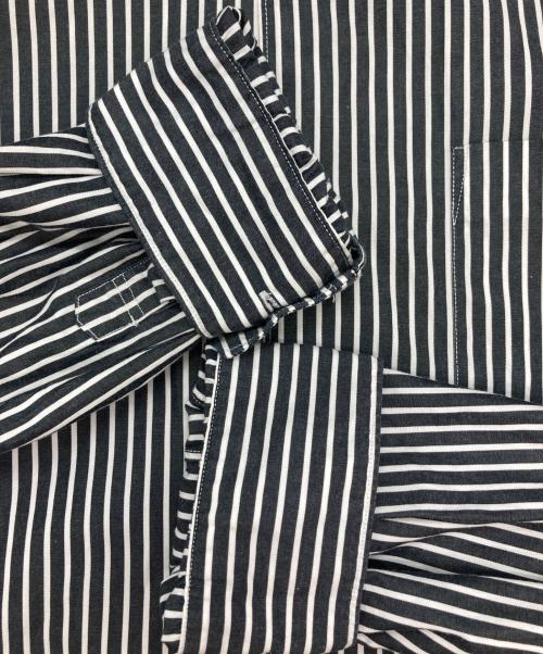 sans limite（サンリミット）Sans limite (サンリミット) ストライプシャツ グレー×ホワイト サイズ:1の古着・服飾アイテム