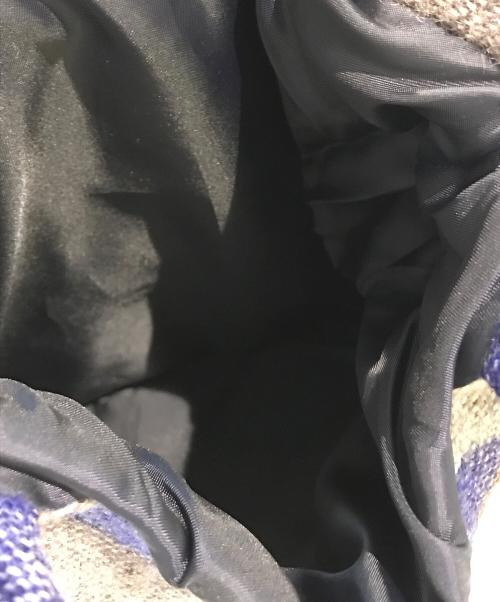 mina perhonen（ミナ ペルホネン）mina perhonen (ミナ ペルホネン) エッグバッグ ブルーの古着・服飾アイテム