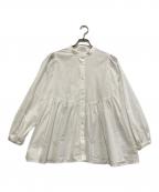 rrrrrrrrrナインアール）の古着「イベントフレアフィットブラウス」｜ホワイト