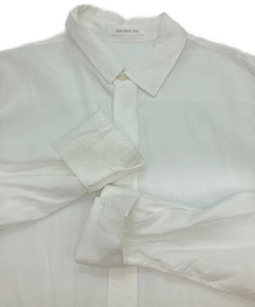 GALERIE VIE（ギャルリーヴィー）GALERIE VIE (ギャルリーヴィー) セルロースブロードロングシャツ ホワイト サイズ:36の古着・服飾アイテム