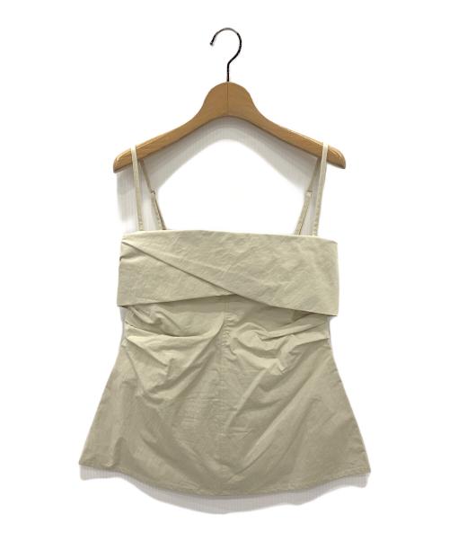 BABYLONE（バビロン）BABYLONE (バビロン) コットンナイロンキャミブラウス ベージュ サイズ:Fの古着・服飾アイテム