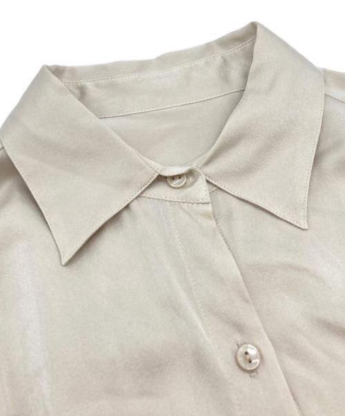 BABYLONE（バビロン）BABYLONE (バビロン) ウォッシャブルシルクシャツ ベージュ サイズ:Fの古着・服飾アイテム