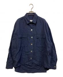 Whim Gazette（ウィムガゼット）の古着「リネンシャツ」｜ネイビー