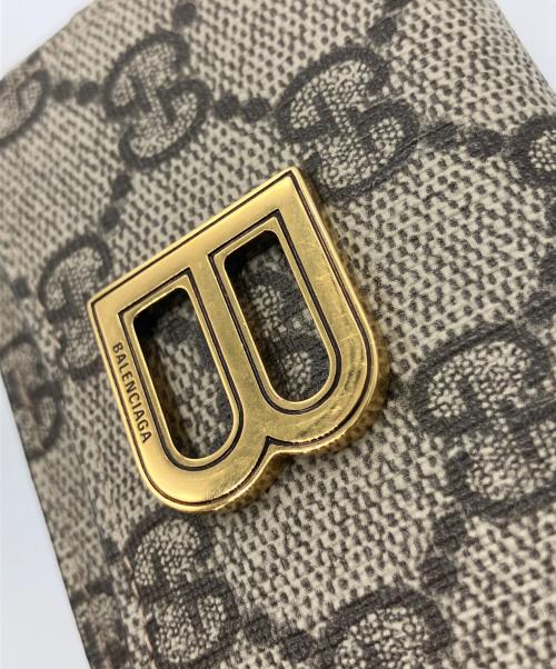 BALENCIAGA（バレンシアガ）BALENCIAGA (バレンシアガ) GUCCI (グッチ) ザ ハッカープロジェクト ミニウォレット ベージュの古着・服飾アイテム