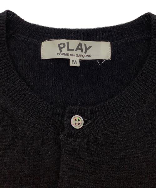 PLAY COMME des GARCONS（プレイコムデギャルソン）PLAY COMME des GARCONS (プレイコムデギャルソン) ハートワッペンカーディガン ブラック サイズ:Mの古着・服飾アイテム