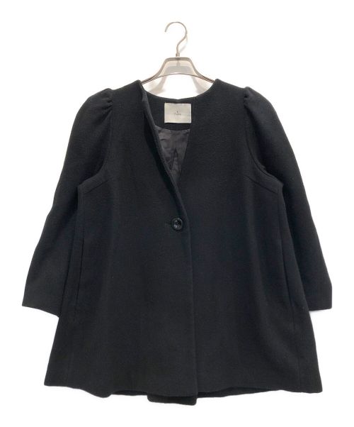 TIARA（ティアラ）TIARA (ティアラ) ギャザースリーブハーフコート ブラック サイズ:表記無しの古着・服飾アイテム