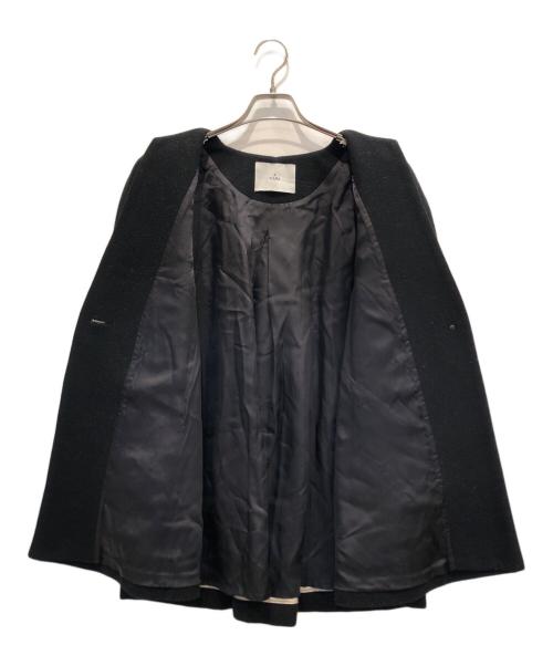 TIARA（ティアラ）TIARA (ティアラ) ギャザースリーブハーフコート ブラック サイズ:表記無しの古着・服飾アイテム