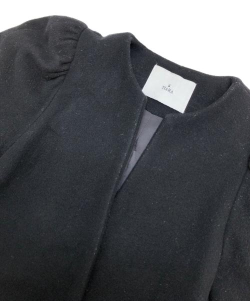 TIARA（ティアラ）TIARA (ティアラ) ギャザースリーブハーフコート ブラック サイズ:表記無しの古着・服飾アイテム