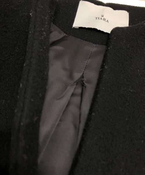 TIARA（ティアラ）TIARA (ティアラ) ギャザースリーブハーフコート ブラック サイズ:表記無しの古着・服飾アイテム