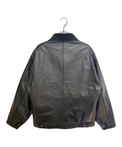 eYe COMME des GARCONS JUNYAWATANABE MAN（アイ コム デ ギャルソン ジュンヤ ワタナベ マン）eYe COMME des GARCONS JUNYAWATANABE MAN (アイ コム デ ギャルソン ジュンヤ ワタナベ マン) CarHartt (カーハート) 24AW レザー×綿コーデュロイ ブラック サイズ:Sの古着・服飾アイテム