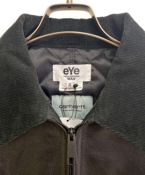 eYe COMME des GARCONS JUNYAWATANABE MAN（アイ コム デ ギャルソン ジュンヤ ワタナベ マン）eYe COMME des GARCONS JUNYAWATANABE MAN (アイ コム デ ギャルソン ジュンヤ ワタナベ マン) CarHartt (カーハート) 24AW レザー×綿コーデュロイ ブラック サイズ:Sの古着・服飾アイテム