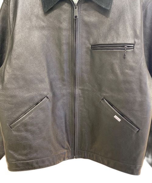 eYe COMME des GARCONS JUNYAWATANABE MAN（アイ コム デ ギャルソン ジュンヤ ワタナベ マン）eYe COMME des GARCONS JUNYAWATANABE MAN (アイ コム デ ギャルソン ジュンヤ ワタナベ マン) CarHartt (カーハート) 24AW レザー×綿コーデュロイ ブラック サイズ:Sの古着・服飾アイテム