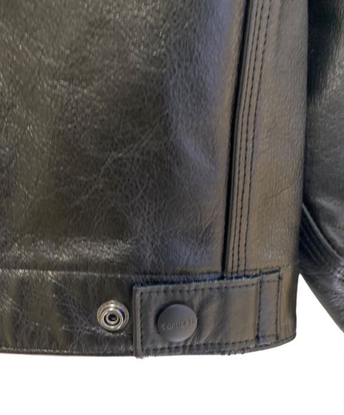eYe COMME des GARCONS JUNYAWATANABE MAN（アイ コム デ ギャルソン ジュンヤ ワタナベ マン）eYe COMME des GARCONS JUNYAWATANABE MAN (アイ コム デ ギャルソン ジュンヤ ワタナベ マン) CarHartt (カーハート) 24AW レザー×綿コーデュロイ ブラック サイズ:Sの古着・服飾アイテム