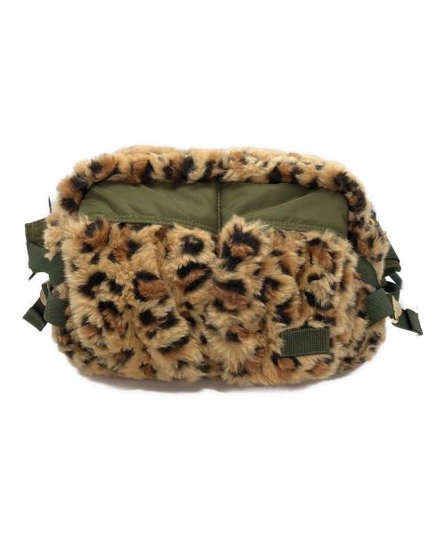 sacai（サカイ）sacai (サカイ) PORTER (ポーター) LEOPARD FAUX FUR WAIST BAG 別注レオパード柄 ウエストバッグ ブラウン×オリーブの古着・服飾アイテム