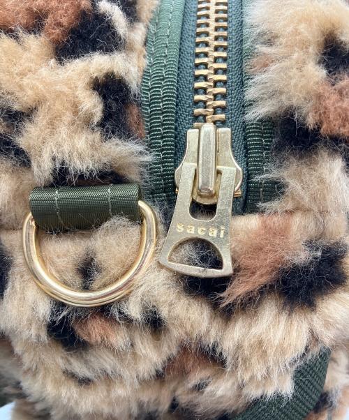 sacai（サカイ）sacai (サカイ) PORTER (ポーター) LEOPARD FAUX FUR WAIST BAG 別注レオパード柄 ウエストバッグ ブラウン×オリーブの古着・服飾アイテム