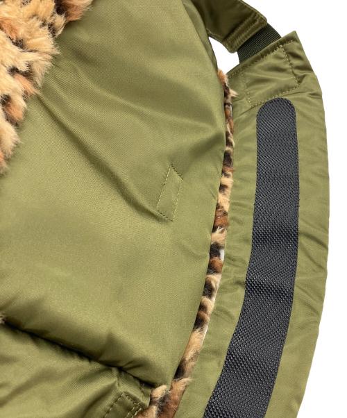 sacai（サカイ）sacai (サカイ) PORTER (ポーター) LEOPARD FAUX FUR WAIST BAG 別注レオパード柄 ウエストバッグ ブラウン×オリーブの古着・服飾アイテム