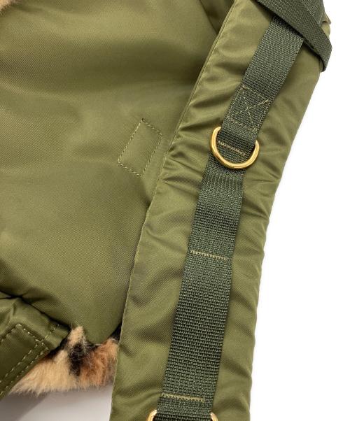 sacai（サカイ）sacai (サカイ) PORTER (ポーター) LEOPARD FAUX FUR WAIST BAG 別注レオパード柄 ウエストバッグ ブラウン×オリーブの古着・服飾アイテム