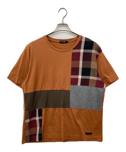 BLACK LABEL CRESTBRIDGE（ブラックレーベル クレストブリッジ）BLACK LABEL CRESTBRIDGE (ブラックレーベル クレストブリッジ) 切替Tシャツ ブラウン サイズ:LLの古着・服飾アイテム
