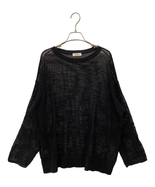 journal standard L'essage（ジャーナルスタンダード レサージュ）journal standard L'essage (ジャーナルスタンダード レサージュ) メッシュアミプルオーバー ブラック サイズ:Fの古着・服飾アイテム