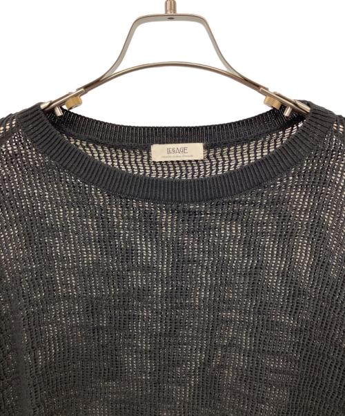 journal standard L'essage（ジャーナルスタンダード レサージュ）journal standard L'essage (ジャーナルスタンダード レサージュ) メッシュアミプルオーバー ブラック サイズ:Fの古着・服飾アイテム
