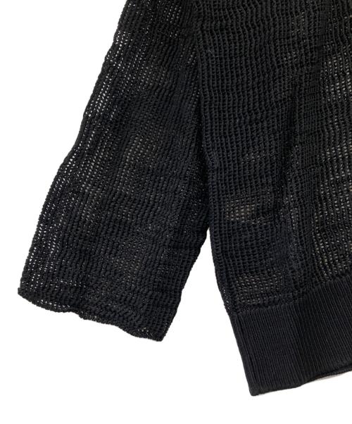 journal standard L'essage（ジャーナルスタンダード レサージュ）journal standard L'essage (ジャーナルスタンダード レサージュ) メッシュアミプルオーバー ブラック サイズ:Fの古着・服飾アイテム