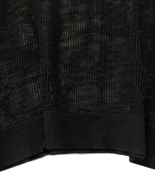 journal standard L'essage（ジャーナルスタンダード レサージュ）journal standard L'essage (ジャーナルスタンダード レサージュ) メッシュアミプルオーバー ブラック サイズ:Fの古着・服飾アイテム