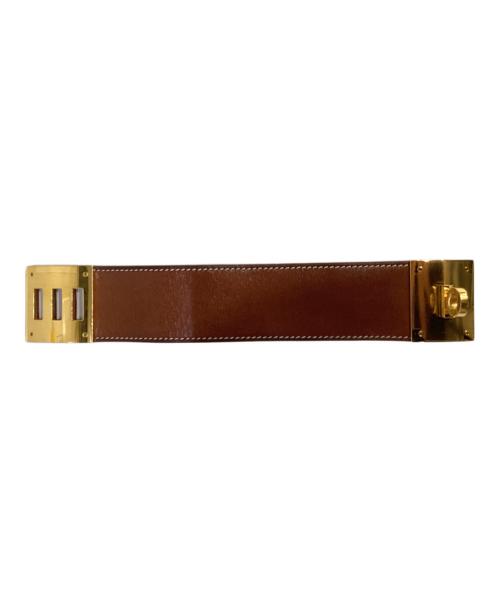 HERMES（エルメス）HERMES (エルメス) ケリー ドッグ ブレスレット ブラウンの古着・服飾アイテム