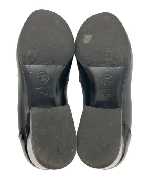 CHANEL（シャネル）CHANEL (シャネル) ココマークヒールローファー ブラック サイズ:36Cの古着・服飾アイテム