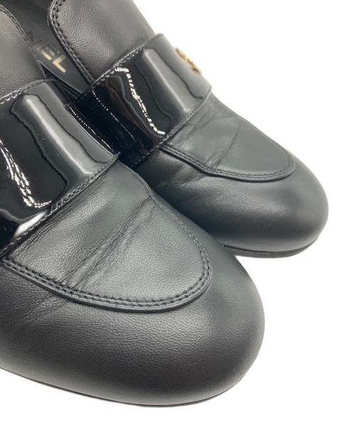 CHANEL（シャネル）CHANEL (シャネル) ココマークヒールローファー ブラック サイズ:36Cの古着・服飾アイテム