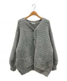 darich（ダーリッチ）の古着「モールボリュームニットカーディガン」｜サックス