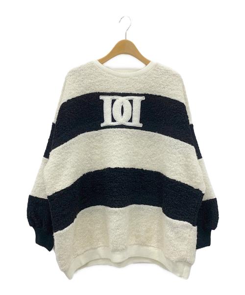 darich（ダーリッチ）darich (ダーリッチ) アップリケブークレトップス ホワイト×ブラック サイズ:ＳＩＺＥ　ＦＲＥＥの古着・服飾アイテム