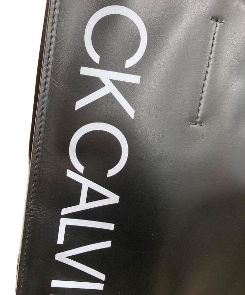 ck Calvin Klein（シーケーカルバンクライン）ck Calvin Klein (シーケーカルバンクライン) レザー2WAYバッグ ブラックの古着・服飾アイテム