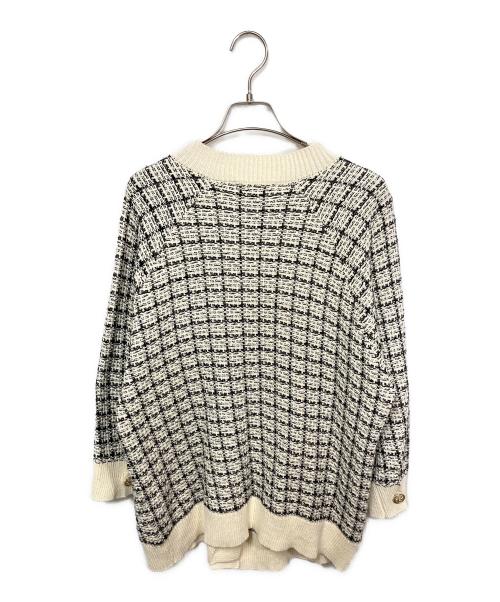 lavanda（ラバンダ）LAVANDA (ラバンダ) ツイードニットカーディガンセット アイボリー サイズ:Fの古着・服飾アイテム