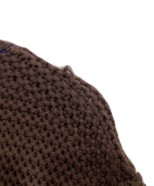 TOMORROW LAND tricot（トゥモローランド トリコ）TOMORROW LAND tricot (トゥモローランド トリコ) チャンキーガーター Vネックニット ブラウン サイズ:Sの古着・服飾アイテム