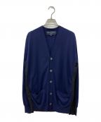 COMME des GARCONS HOMMEコムデギャルソン オム）の古着「異素材切替カーディガン」｜ネイビー