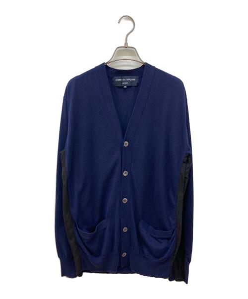COMME des GARCONS HOMME（コムデギャルソン オム）COMME des GARCONS HOMME (コムデギャルソン オム) 異素材切替カーディガン ネイビー サイズ:Mの古着・服飾アイテム