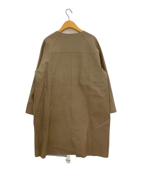 MOTOMACHI Zelal（モトマチゼラール）MOTOMACHI Zelal (モトマチゼラール) ソフトラムレザー スタンドカラー リバーシブルコート グレー サイズ:11ARの古着・服飾アイテム