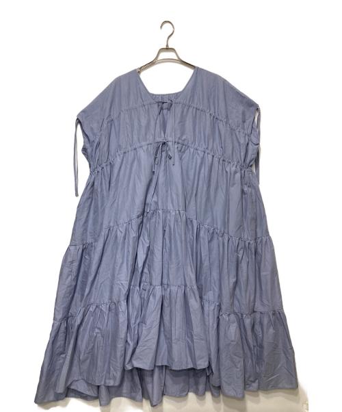 meri（ミーリー）meri (ミーリー) ティアードボリュームワンピ ライトブルー サイズ:Fの古着・服飾アイテム