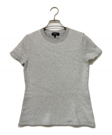 Theory - セオリー LLIC CUPRO SLIM CREW トップス ニット L 中古・古着通販】theory (セオリー) Metallic Cupro Slim Crew