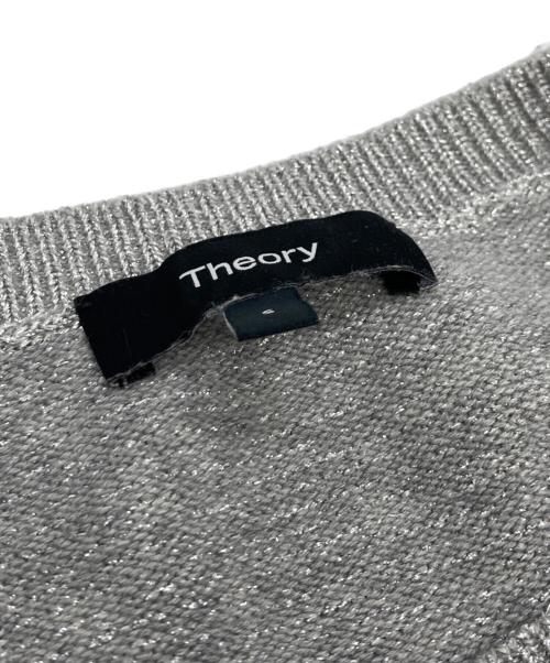 theory（セオリー）theory (セオリー) Metallic Cupro Slim Crew シルバー サイズ:Sの古着・服飾アイテム
