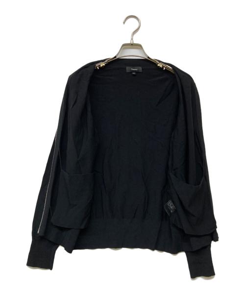 theory（セオリー）theory (セオリー) CLEAN BOMBER KNIT2 ブラック サイズ:Sの古着・服飾アイテム