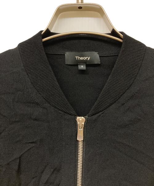 theory（セオリー）theory (セオリー) CLEAN BOMBER KNIT2 ブラック サイズ:Sの古着・服飾アイテム