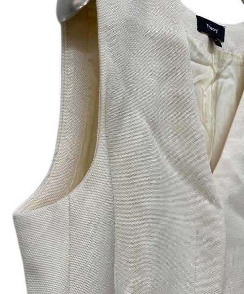 theory（セオリー）theory (セオリー) Oxford Crepe CL Slim Vest アイボリー サイズ:Sの古着・服飾アイテム