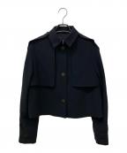 theoryセオリー）の古着「Dry Crepe Crop Trench W」｜ブラック